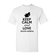 thumbnail image 1 of Keep Calm And Love South Africa Country Novelty Patriotic Adult T-Shirt Tee, 1 of 2