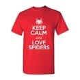 thumbnail image 1 of Keep Calm And Love Spiders Web Insects Lover Adult T-Shirt Tee, 1 of 2