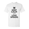 thumbnail image 1 of Keep Calm And Love Spiders Web Insects Lover Adult T-Shirt Tee, 1 of 2