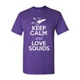 thumbnail image 1 of Keep Calm And Love Squids Cuttlefish Animal Lover Adult T-Shirt Tee, 1 of 2
