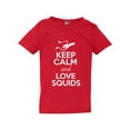 thumbnail image 1 of Keep Calm And Love Squids Cuttlefish Sea Animal Lover Toddler Kids T-Shirt Tee, 1 of 2