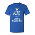 thumbnail image 1 of Keep Calm And Love Starfish Sea Star Animal Lover Adult T-Shirt Tee, 1 of 2