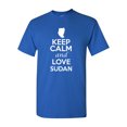 thumbnail image 1 of Keep Calm And Love Sudan Country Novelty Patriotic Adult T-Shirt Tee, 1 of 2
