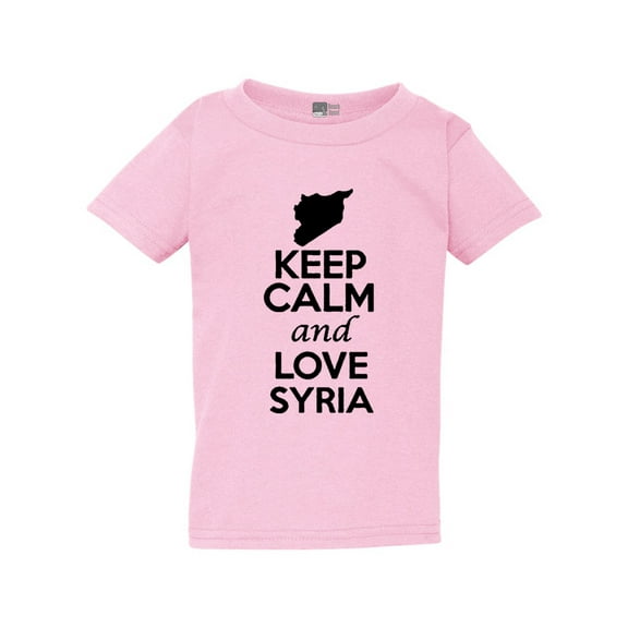 Keep Calm And Love Syria Country Nation Patriotic Toddler Kids T-Shirt Tee