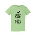 thumbnail image 1 of Keep Calm And Love T-Rex Dino Dinosaur Lover Funny Toddler Kids T-Shirt Tee, 1 of 2