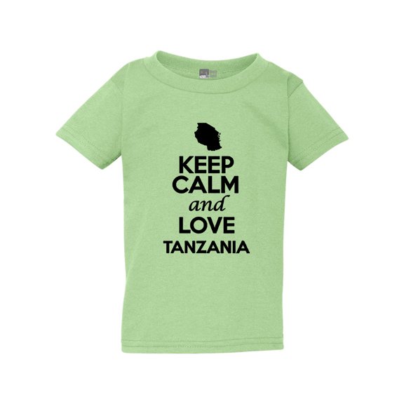 Keep Calm And Love Tanzania Country Nation Patriotic Toddler Kids T-Shirt Tee
