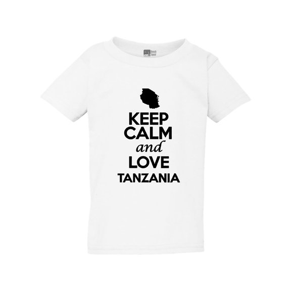 Keep Calm And Love Tanzania Country Nation Patriotic Toddler Kids T-Shirt Tee