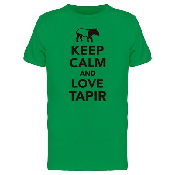 Keep Calm And Love Tapir Graphic Tee Men's -Image by Shutterstock