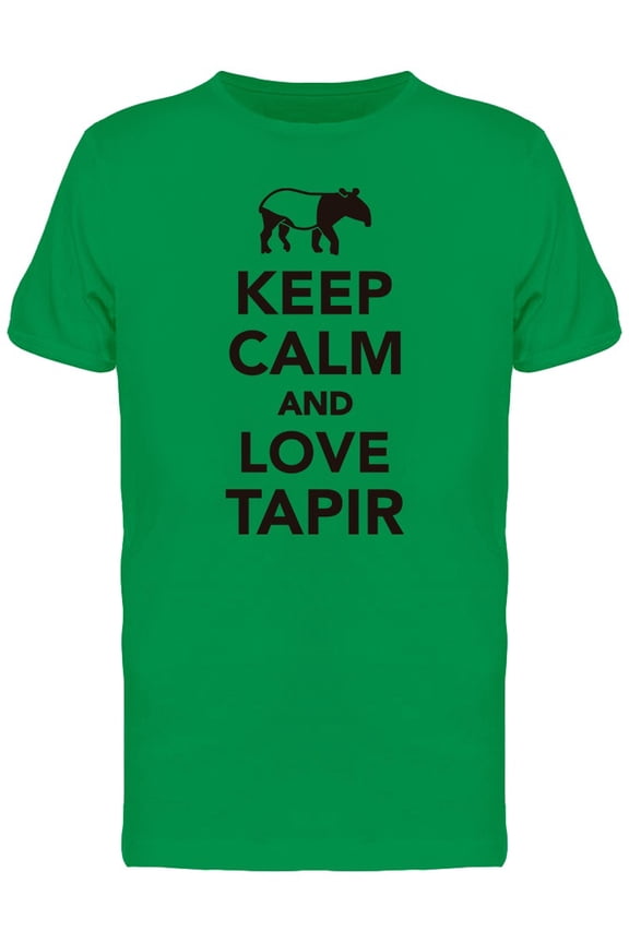 Keep Calm And Love Tapir Graphic Tee Men's -Image by Shutterstock