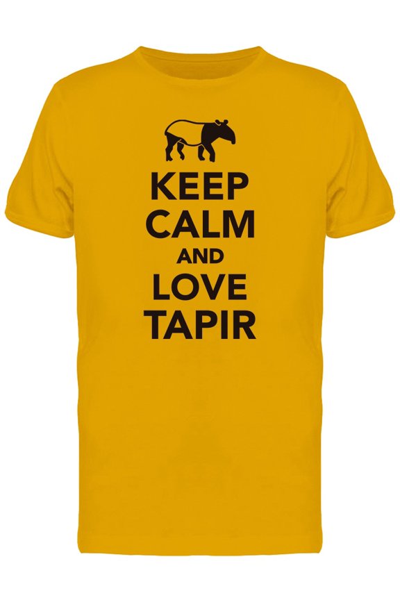 Keep Calm And Love Tapir Graphic Tee Men's -Image by Shutterstock