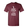 thumbnail image 1 of Keep Calm And Love Togo Country Novelty Patriotic Adult T-Shirt Tee, 1 of 2