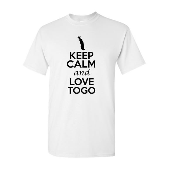 Keep Calm And Love Togo Country Novelty Patriotic Adult T-Shirt Tee