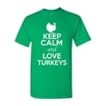 thumbnail image 1 of Keep Calm And Love Turkeys Bird Animal Lover Adult T-Shirt Tee, 1 of 2