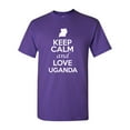 thumbnail image 1 of Keep Calm And Love Uganda Country Novelty Patriotic Adult T-Shirt Tee, 1 of 2