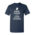 thumbnail image 1 of Keep Calm And Love Uganda Country Novelty Patriotic Adult T-Shirt Tee, 1 of 2