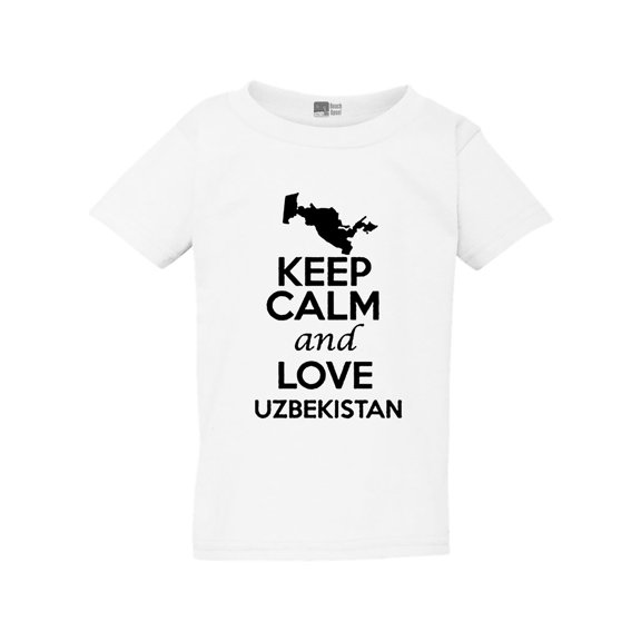 Keep Calm And Love Uzbekistan Country People Patriotic Toddler Kids T-Shirt Tee