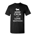 thumbnail image 1 of Keep Calm And Love Warthogs Hogs Animal Lover Adult T-Shirt Tee, 1 of 2