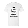 thumbnail image 1 of Keep Calm And Love Warthogs Hogs Animal Lover Adult T-Shirt Tee, 1 of 2