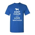 thumbnail image 1 of Keep Calm And Love Warthogs Hogs Animal Lover Adult T-Shirt Tee, 1 of 2