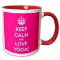 thumbnail image 1 of 3drose, Keep Calm and Love Yoga,, 11oz Two-tone Red Mug, 1 of 6