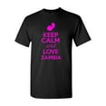 thumbnail image 1 of Keep Calm And Love Zambia Country Novelty Patriotic Adult T-Shirt Tee, 1 of 2