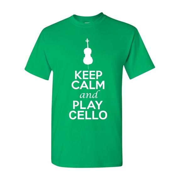 Keep Calm And Play Cello Music Lover Musician DT Adult T-Shirt Tee