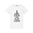 thumbnail image 1 of Keep Calm And Play Chess Board Game Funny Toddler Kids T-Shirt Tee, 1 of 2