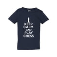 thumbnail image 1 of Keep Calm And Play Chess Board Game Funny Toddler Kids T-Shirt Tee, 1 of 2