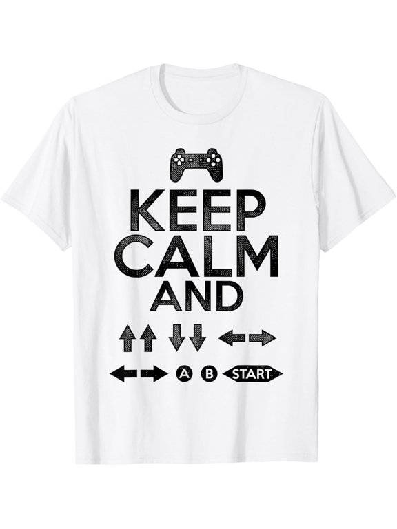 Keep Calm And Play Controller Video Game Player Gamer Nerd T-Shirt mens t shirt,white,women,funny,misfits,men,journey