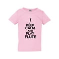 thumbnail image 1 of Keep Calm And Play Flute Music Musician Toddler Kids T-Shirt Tee, 1 of 2