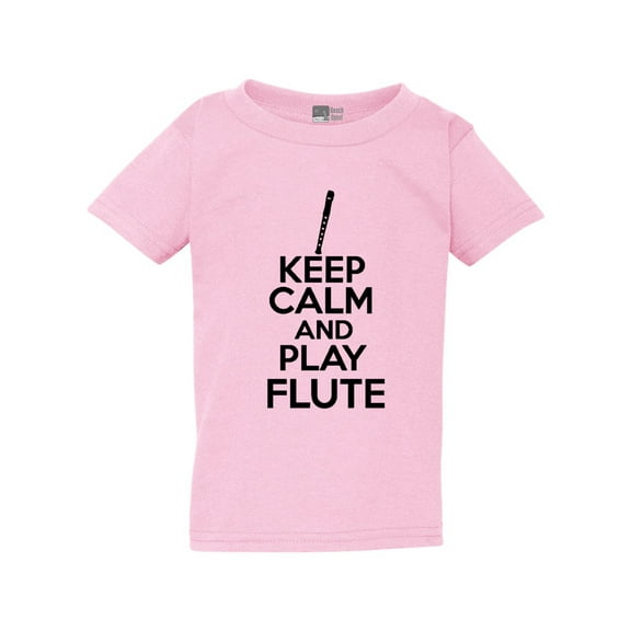 Keep Calm And Play Flute Music Musician Toddler Kids T-Shirt Tee