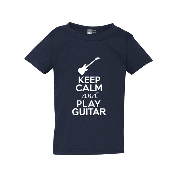 Keep Calm And Play Guitar Rock Music Lover Toddler Kids T-Shirt Tee