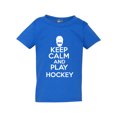 thumbnail image 1 of Keep Calm And Play Hockey Sports Funny Toddler Kids T-Shirt Tee, 1 of 2