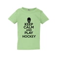 thumbnail image 1 of Keep Calm And Play Hockey Sports Funny Toddler Kids T-Shirt Tee, 1 of 2