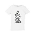 thumbnail image 1 of Keep Calm And Play Music Musician Note Toddler Kids T-Shirt Tee, 1 of 2