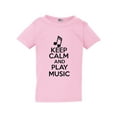 thumbnail image 1 of Keep Calm And Play Music Musician Note Toddler Kids T-Shirt Tee, 1 of 2