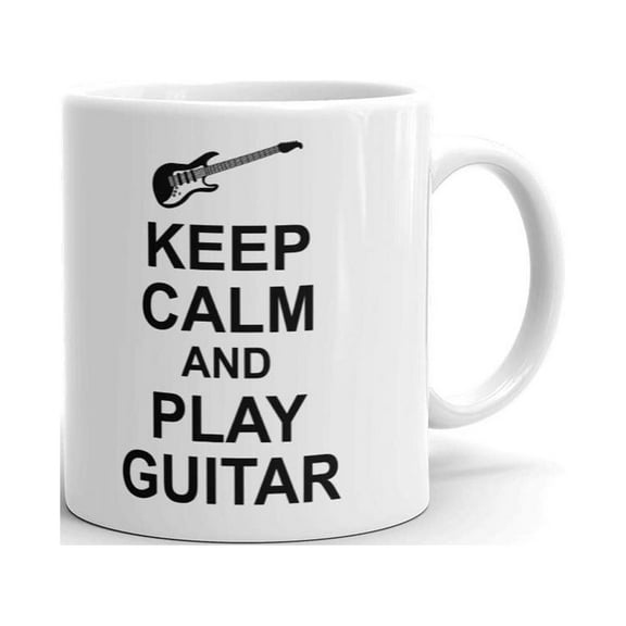 Keep Calm And Play The Guitar Coffee Tea Ceramic Mug Office Work Cup Gift 11 oz