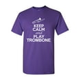 thumbnail image 1 of Keep Calm And Play Trombone Music Lover Musician DT Adult T-Shirt Tee, 1 of 2