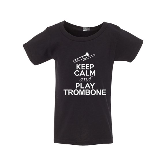 Keep Calm And Play Trombone Music Lover Toddler Kids T-Shirt Tee