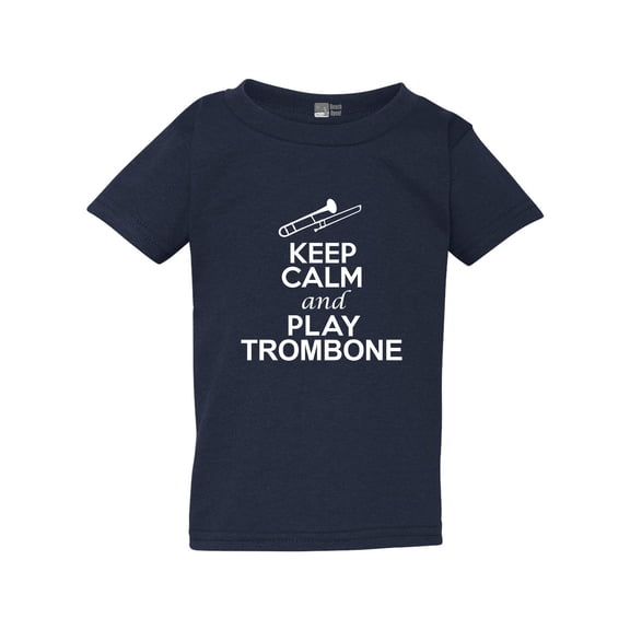 Keep Calm And Play Trombone Music Lover Toddler Kids T-Shirt Tee