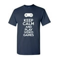 thumbnail image 1 of Keep Calm And Play Video Games Gamer Novelty Statement Unisex Adult T-Shirt Tee, 1 of 2