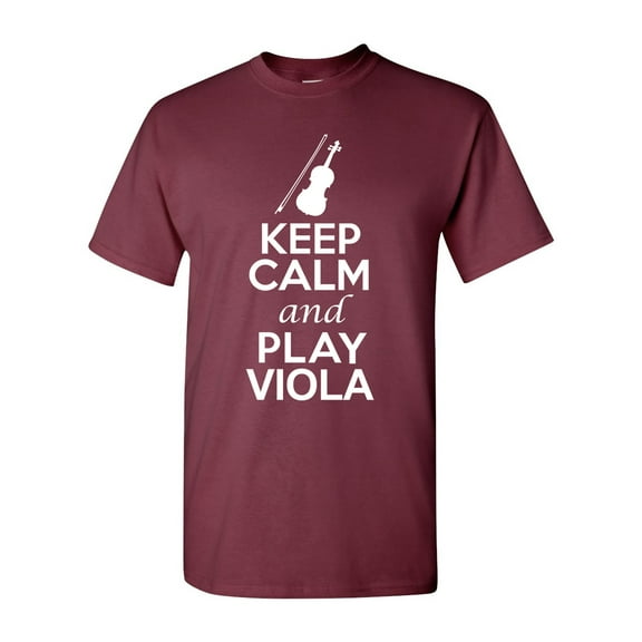Keep Calm And Play Viola Music Lover Musician DT Adult T-Shirt Tee