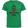 thumbnail image 1 of Keep Calm And Raptor On Irish Green Adult T-Shirt - 2X-Large, 1 of 1