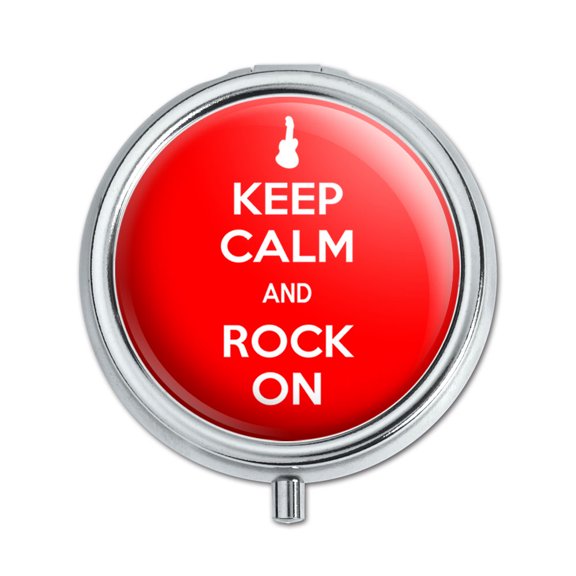 Keep Calm And Rock On Music Guitar Pill Box