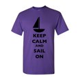thumbnail image 1 of Keep Calm And Sail On Boat Sailboat Yacht Ocean Sea Funny DT Adult T-Shirt Tee, 1 of 2