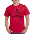 thumbnail image 1 of "Keep Calm And Sing Showtunes" Comedy And Tragedy Masks Image Men Red T-Shirt, Male Small, 1 of 4
