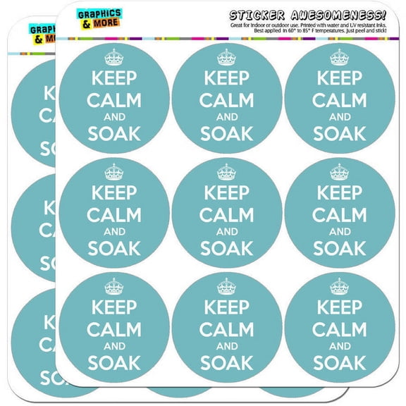 Keep Calm And Soak Bubble Bath 18 2" Planner Calendar Scrapbooking Crafting Stickers