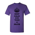 thumbnail image 1 of Keep Calm And Take A Selfie Crown King Camera Funny DT Adult T-Shirt Tee, 1 of 2