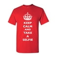 thumbnail image 1 of Keep Calm And Take A Selfie Crown King Camera Funny DT Adult T-Shirt Tee, 1 of 2