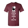 thumbnail image 1 of Keep Calm And Take A Selfie Flash Phone Camera Picture Funny DT Adult T-Shirt Tee, 1 of 2